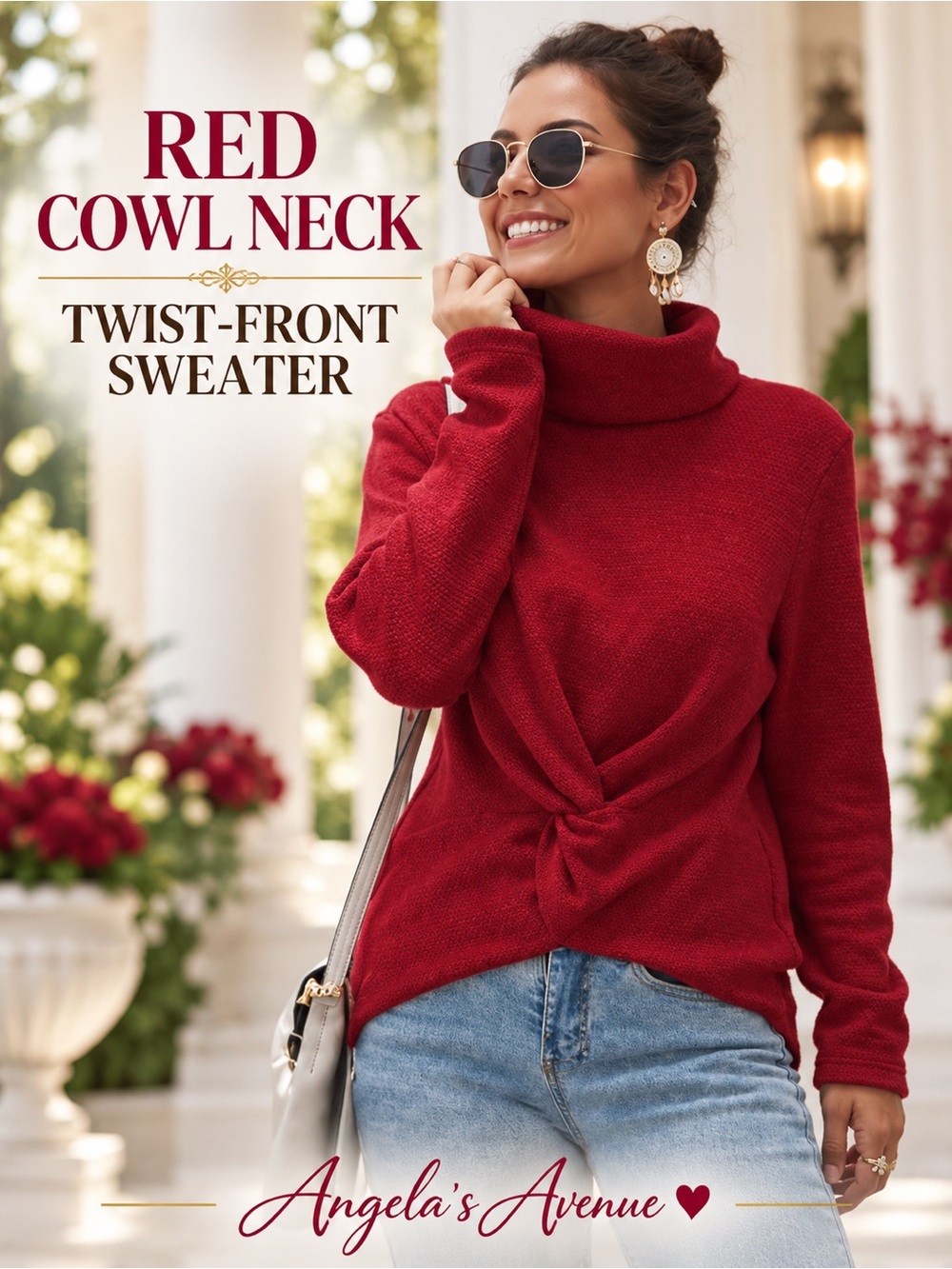 Red Cowl Neck Sweater ☆1 LEFT☆ NEW